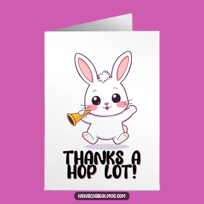 Free Printable Thank You Card: Cute Kawaii Bunny's Thanks