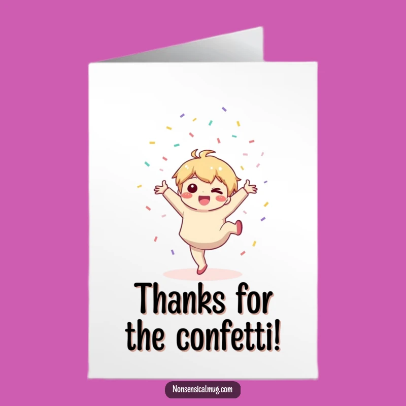 Free Printable Thank You Card: Kawaii Cartwheel Thanks - Fun Downloadable, Print at Home