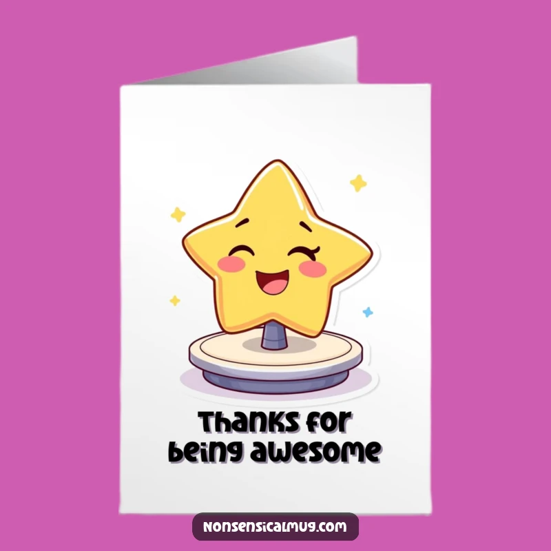 Free Printable Thank You Card: Winking Star's Spinning Gratitude Digital Download!