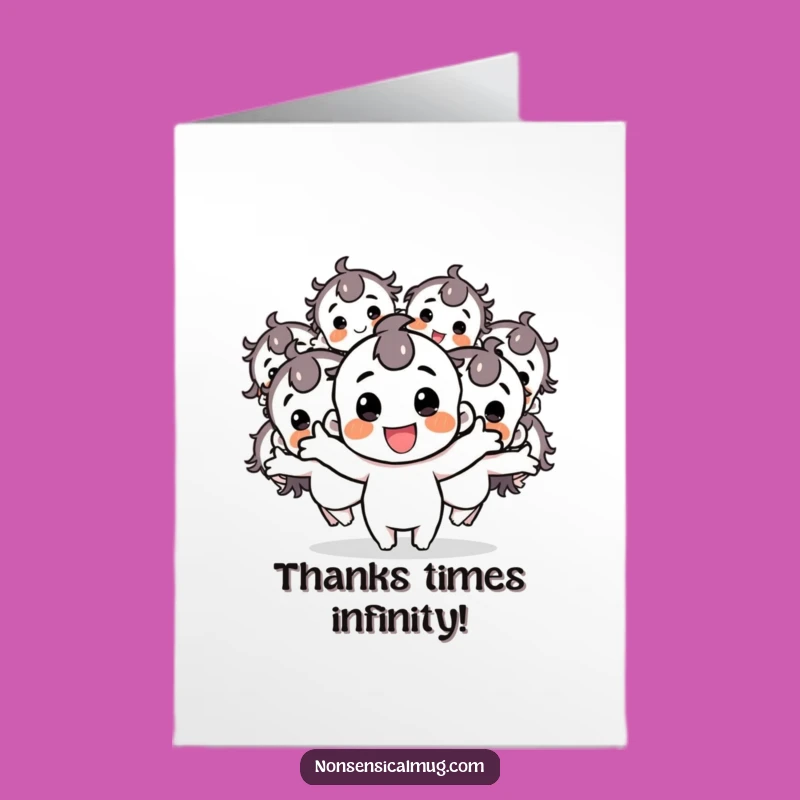 Free Printable Thank You Card: Bouncing Character Copies, Funny Downloadable Gift for Abundant Thanks