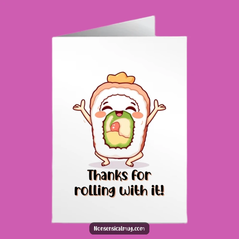 Zen Sushi Free Printable Thank You Card, Grateful Downloadable Gift for Kindness