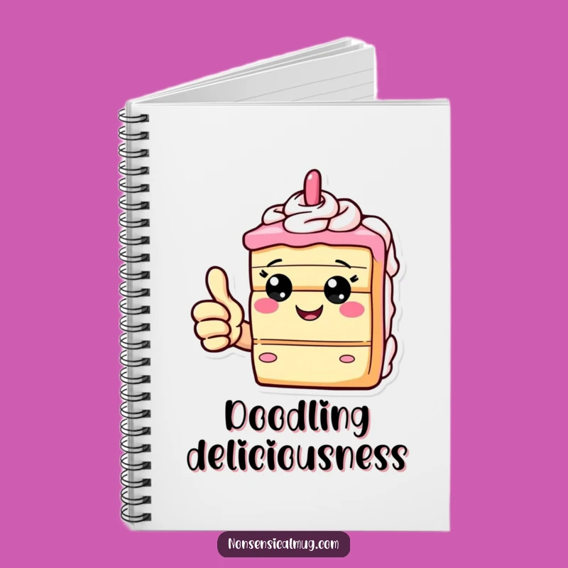 Funny Cake Slice Notebook - Jot Down Sweet Ideas with Giddy Approval