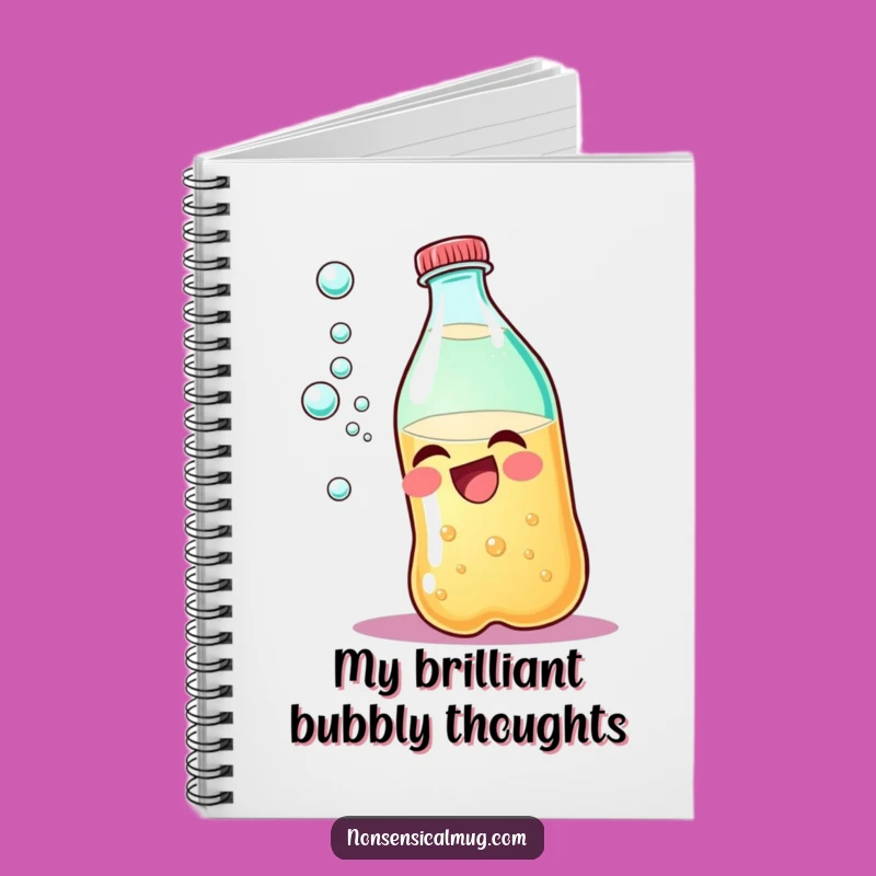Funny Giggling Soda Bottle Notebook: Jot Down Ideas with a Smile