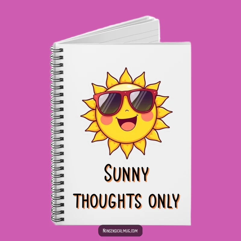 Funny Sun Notebook: Beaming Character with Sunglasses for Note-Taking Fun Gift