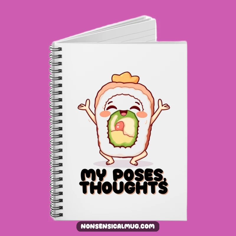 Funny Sushi Yoga Notebook: Journal Your Journey to Inner Peace