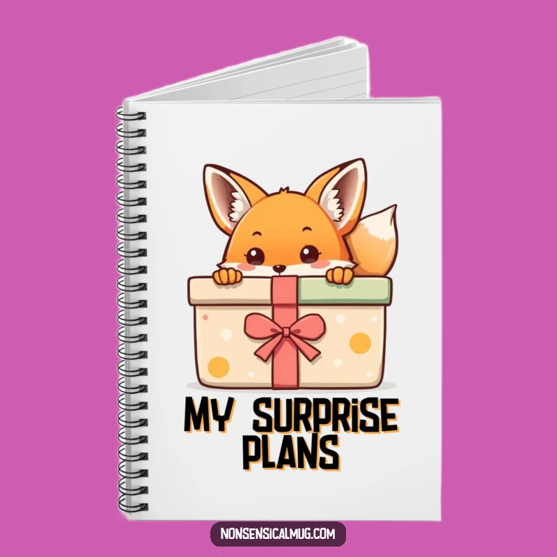 Kawaii Fox Gift Notebook: Cute Peeking Fox Journal, Creative Funny Gift!