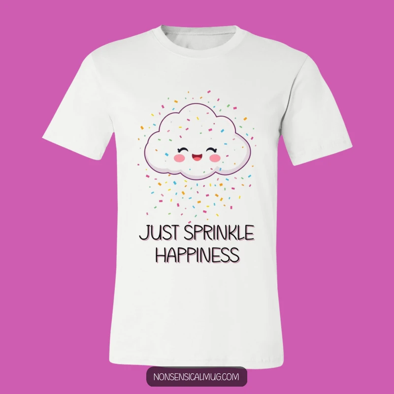 Funny Confetti Cloud T-Shirt - Wearable Joyful Celebration and Cheerful Art