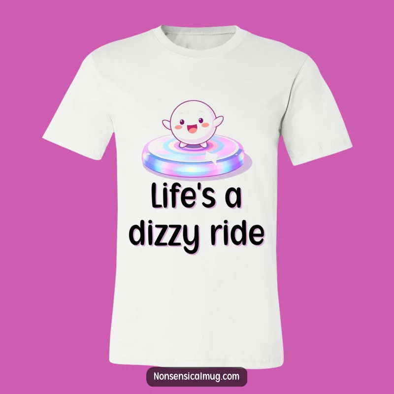 Funny Spinning Sphere Character T-Shirt - Wearable Energy and Fun