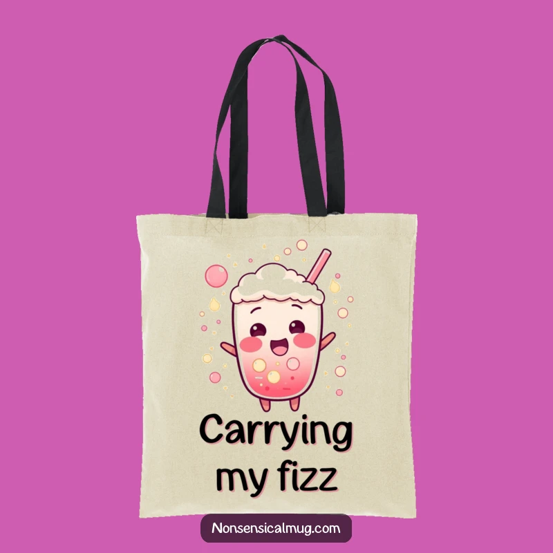 Funny Bubbly Soda Tote Bag: Energetic Fizz Accessory
