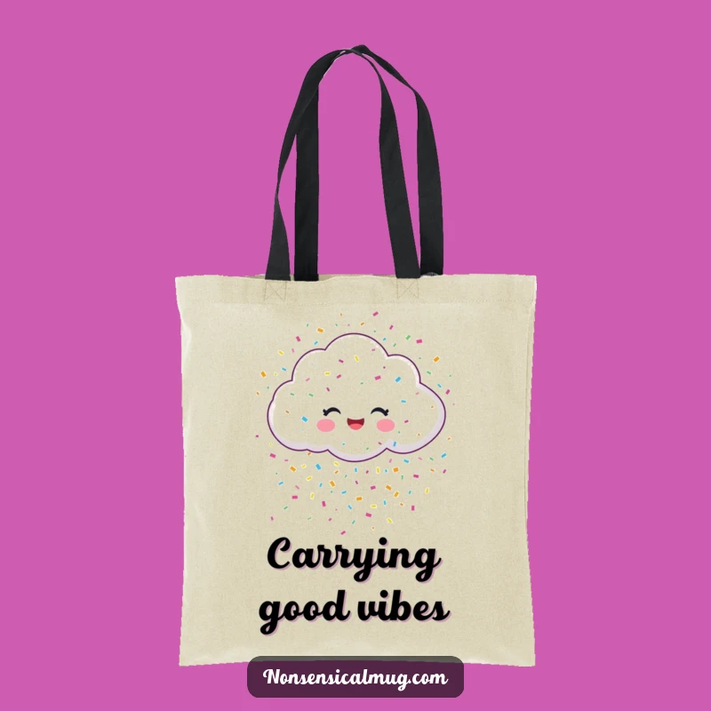 Funny Confetti Cloud Tote Bag - Carry Your Cheer and Celebration Essentials