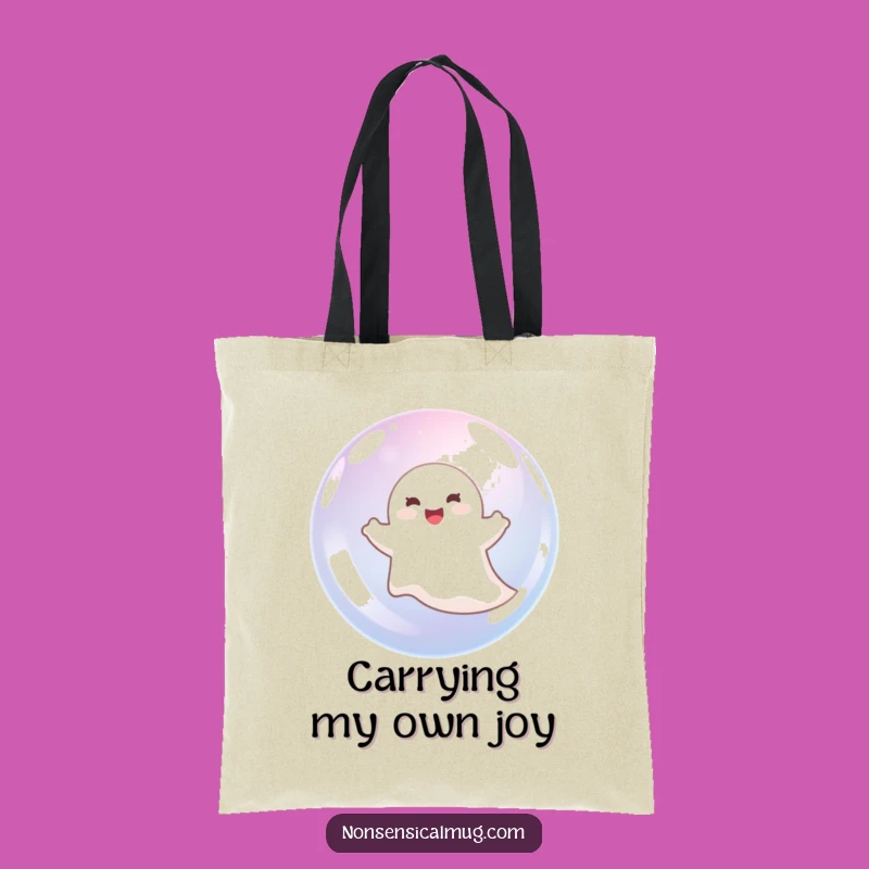 Funny Ghost in Bubble Tote Bag: Your Go-To Funny Gift for Everyday Adventures