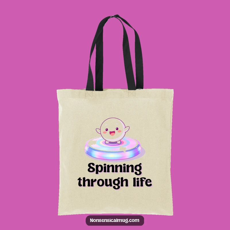 Funny Spinning Sphere Character Tote Bag - Carry Your Fun On the Go
