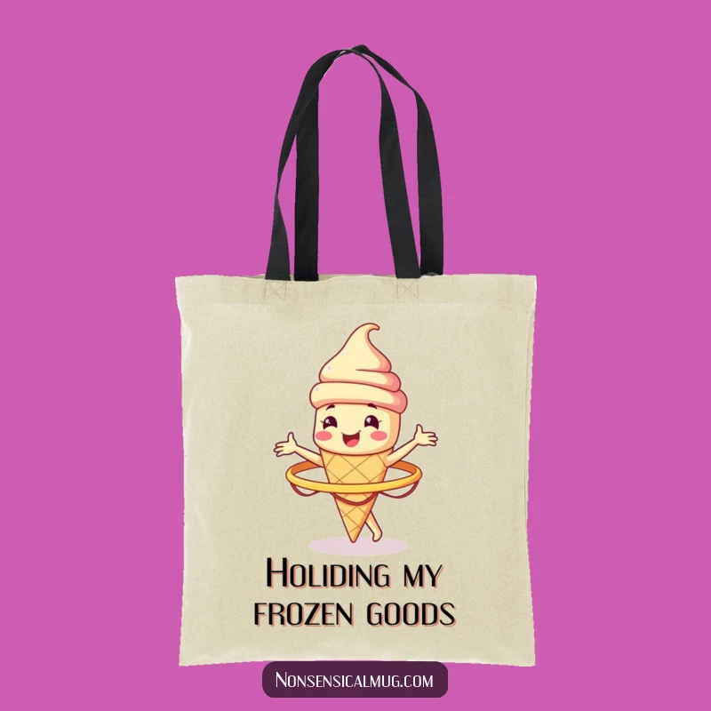 Funny Ice Cream Cone Hula Hoop Tote Bag - Cool Accessory Gift